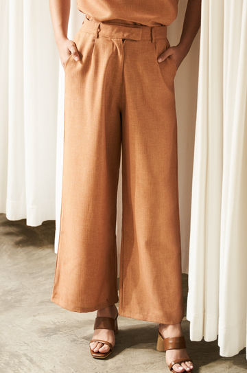 Pantalon rayon ocre