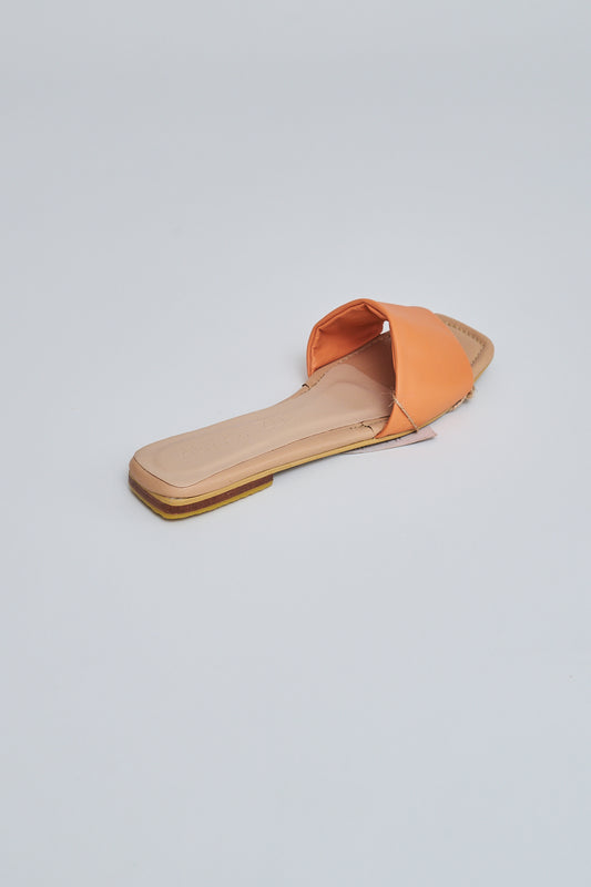 Flats cuero naranja