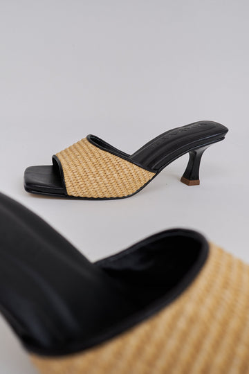 Zueco alameda cuero negro 5/2