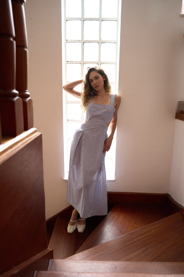 Vestido Valmora Rayas azul