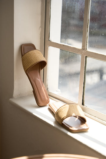 Flats  tory cuero natural