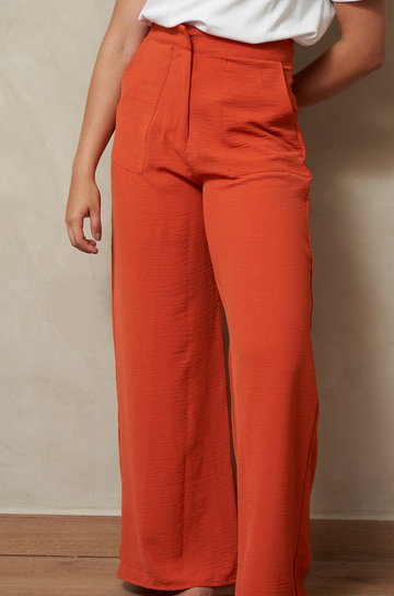 Pantalon tela milu terracota