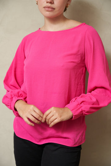 Blusa creppe fucsia