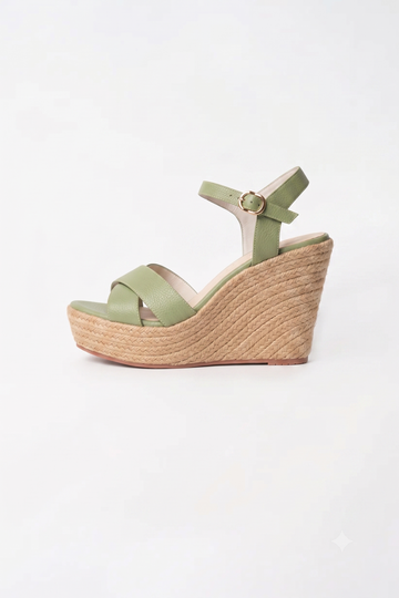 Eva cuero verde manzana 11 cm