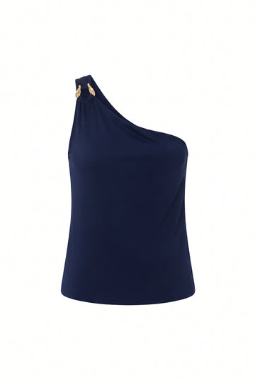 Top sirena hebilla navy