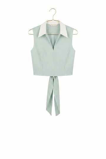 Crop top Valmora rayas verde