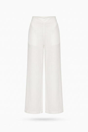 Pantalon set ravello lino blanco