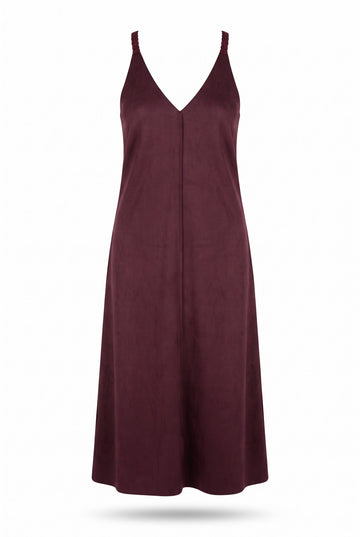 Vestido scuba bordado  uva