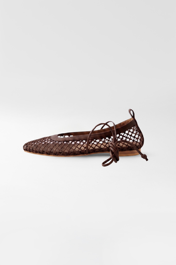 Bailarinas Mesh cuero Chocolate